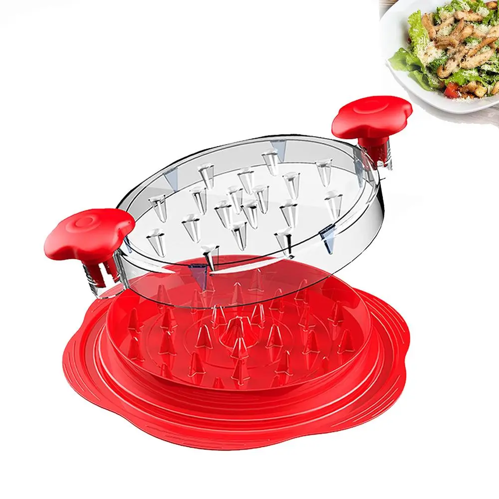 Twist Driven Oversized Storage Chicken Breast Shredding Machine, See-Through Transparent Meat Shredding Tool, Heavy Enduring Anti-Slip Silicone Base Mats, Curved Polished Easy Hold Comfort Grip, Pure BPA-Free for Shredding Beef Turkey Pork Prep