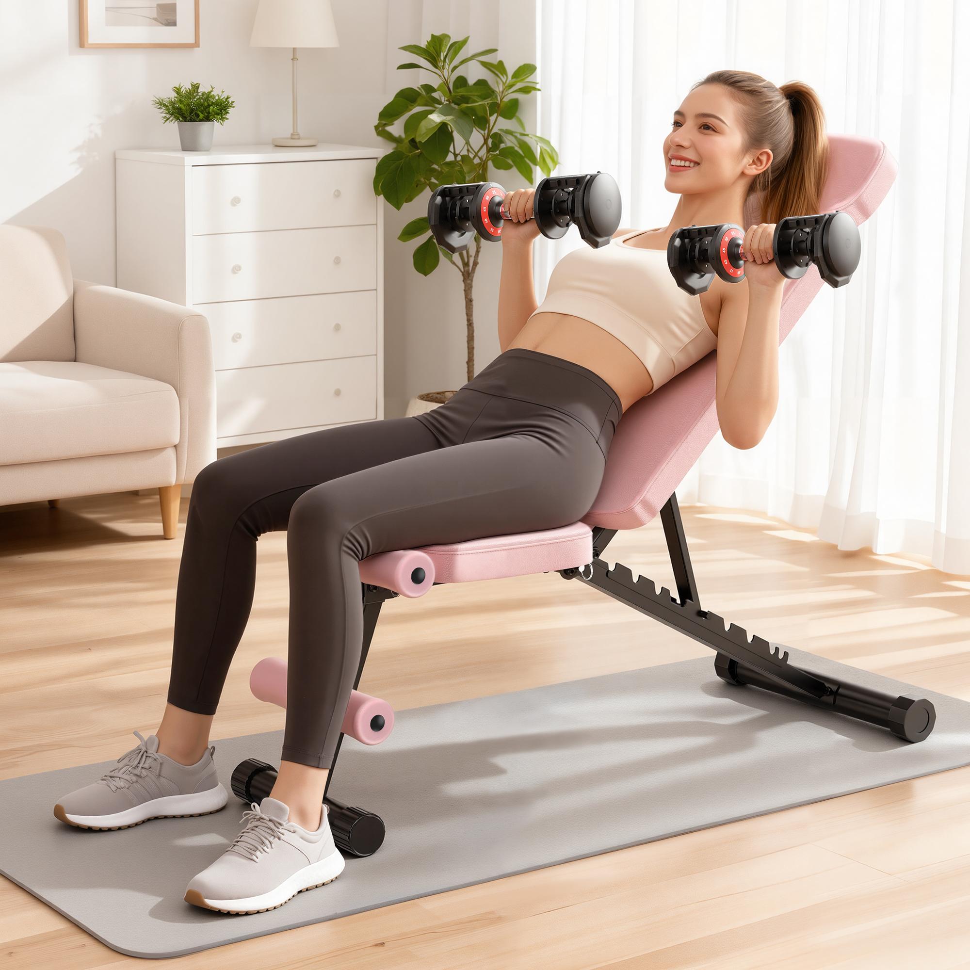 Bearbro 9 Positions Adjustable Weight Bench Foldable Workout Bench Olympic Weight Bench for Home Gym Full Body Strength Training Support up to 800lbs Sturdy Steel Construction with 1.8 Inch Cushions,BlackFriday Bearbro 9 Positions Adjustable Weight Bench Foldable Workout Bench Olympic Weight Bench for Home Gym Full Body Strength Training Support up to 800lbs Sturdy Steel Construction with 1.8 Inch Cushions,BlackFriday