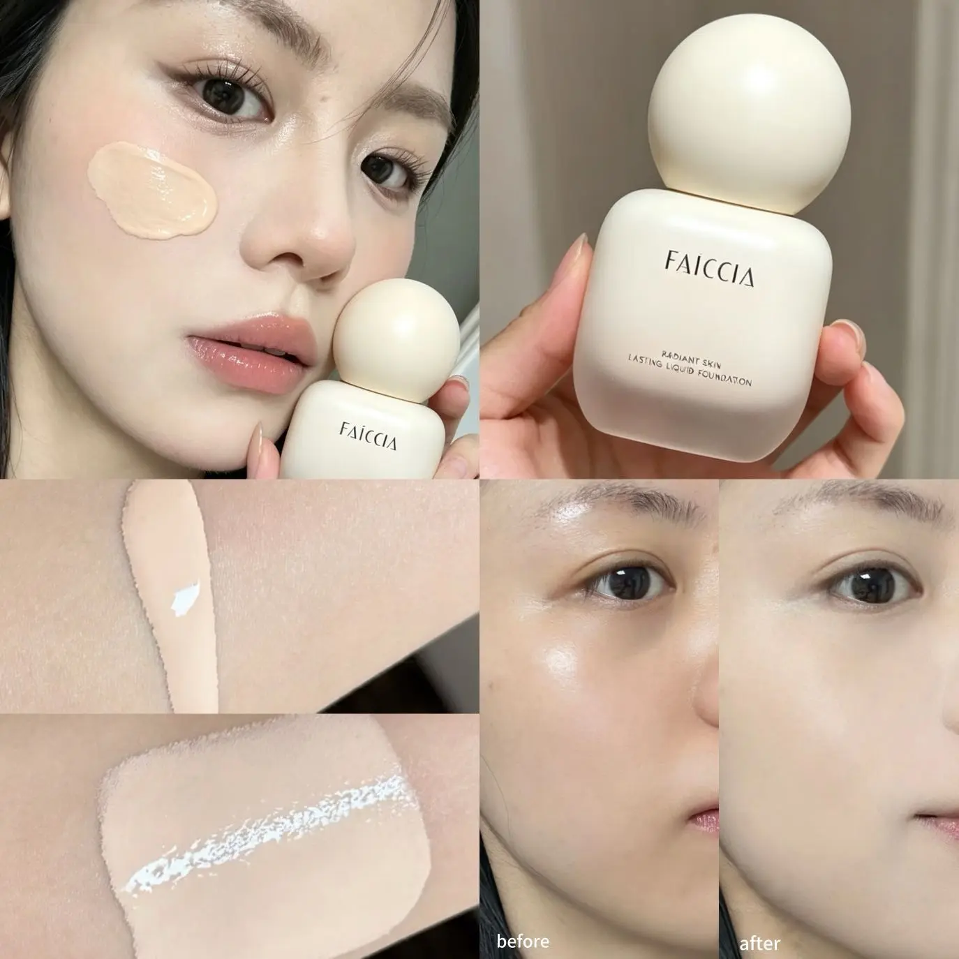 Full Coverage HD Liquid Foundation Makeup, 2 Shades, Flawless Matte Finish, Easy Application, Even Skin Tone, Perfect for Beginners, Single Item
