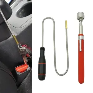 2 Pcs Magnetic Pickup Tool Set,Including Flexible Magnetic Pickup 2LB,Telescoping Magnet Pickup 10LB,Strong Magnet for Hard to Reach Keys,Bolts,Nuts and Screws for Car and Home,Tools & Hardware