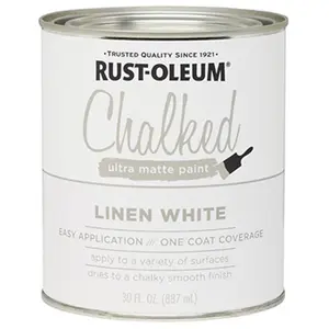 212 MAIN Rust-Oleum 285140 30oz Chalked Paint - White, Ultra-Matte Finish, Multi-Surface 1-Coat Automotive & Motorcycle Paint Care Solution, One Coat
