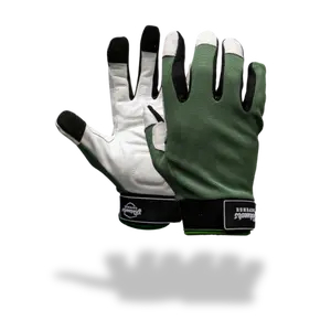 Rugged Guard Leather Gloves - Forest Green