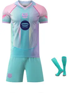 Custom Football Jersey Set, Dream Gradient Style, Team Logo Printed, Player Exclusive Competition Customization, Full Border Design, Soccer Jerseys Set