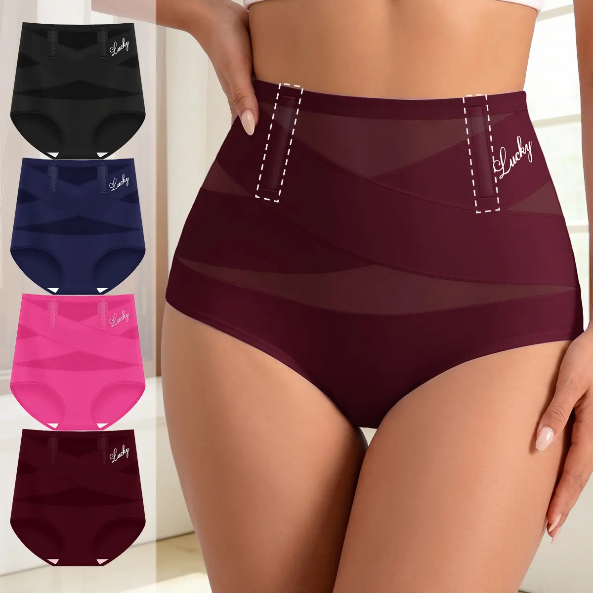 Morelect Women's Basic Soft Stretchy High-Waist Briefs - Breathable Lightweight Panties for Women, Anti-Roll Reinforced Boning, Plain Design, Reinforced Edge, 4/6/8 Pack Underwear (Do Not Dry Clean),sohochic