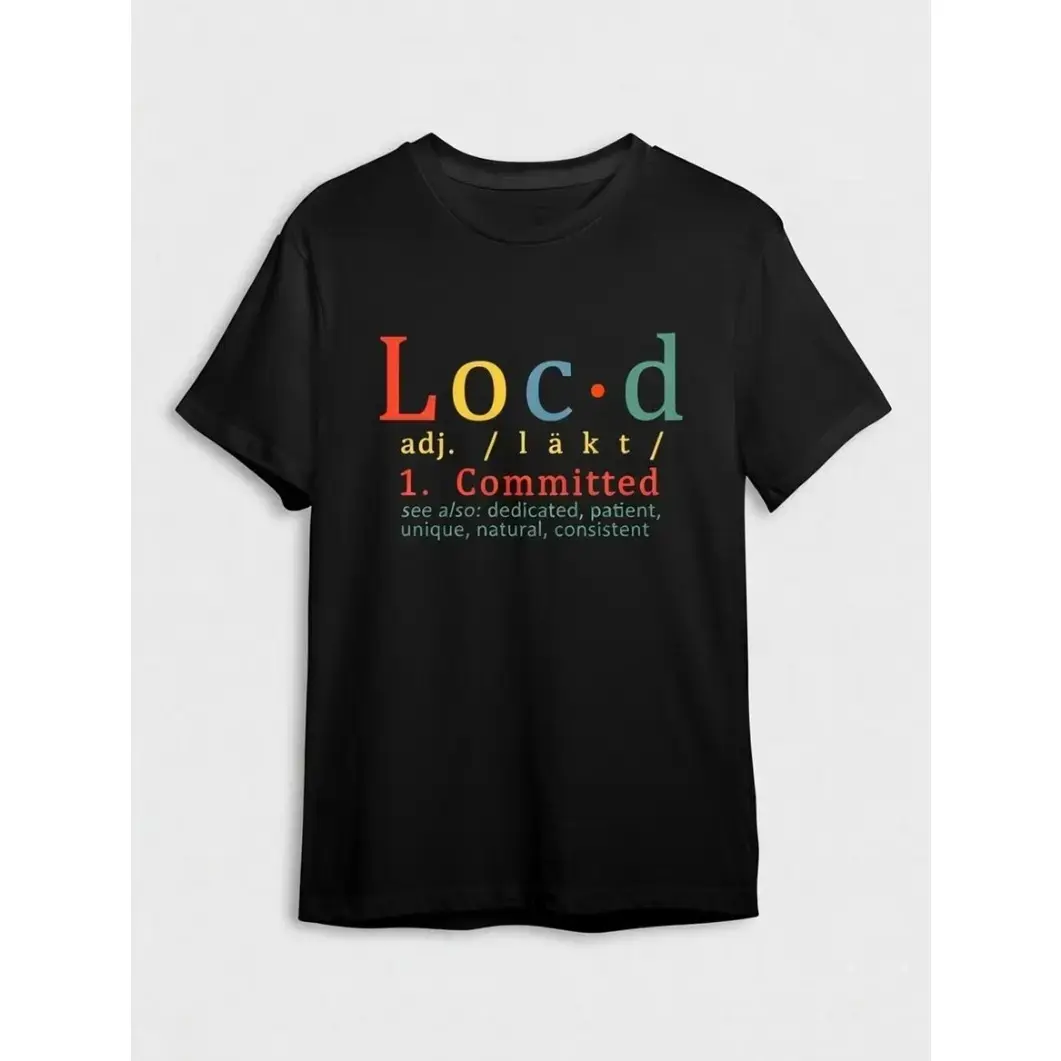 Locd Definition Inspired Graphic Short Sleeve T Shirt Natural Hair Culture Casual Streetwear Outfit