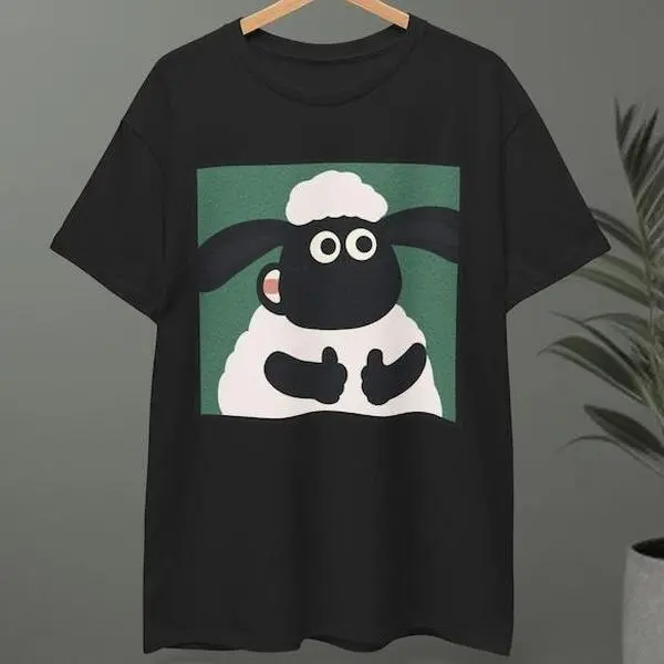 Shaun T-Shirt  Funny Sheep Cartoon Graphic Shirt, Cute Animal Print Top, Farm Animal Lover Gift #Tshirt