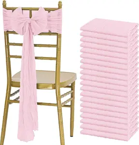 30 Pack Cheesecloth Chair Sashes 40x180cm Boho Gauze Wedding Chair Decor for Wedding Reception Bridal Shower Graduation Party Baby Shower Wedding Chair Decoration Summer Wedding Decor Event Chair Styling Boho Wedding Reception Decor #SummerVibes fathersda