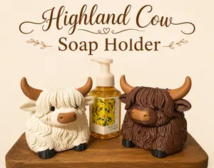 Highland Cow Hand Soap Holder