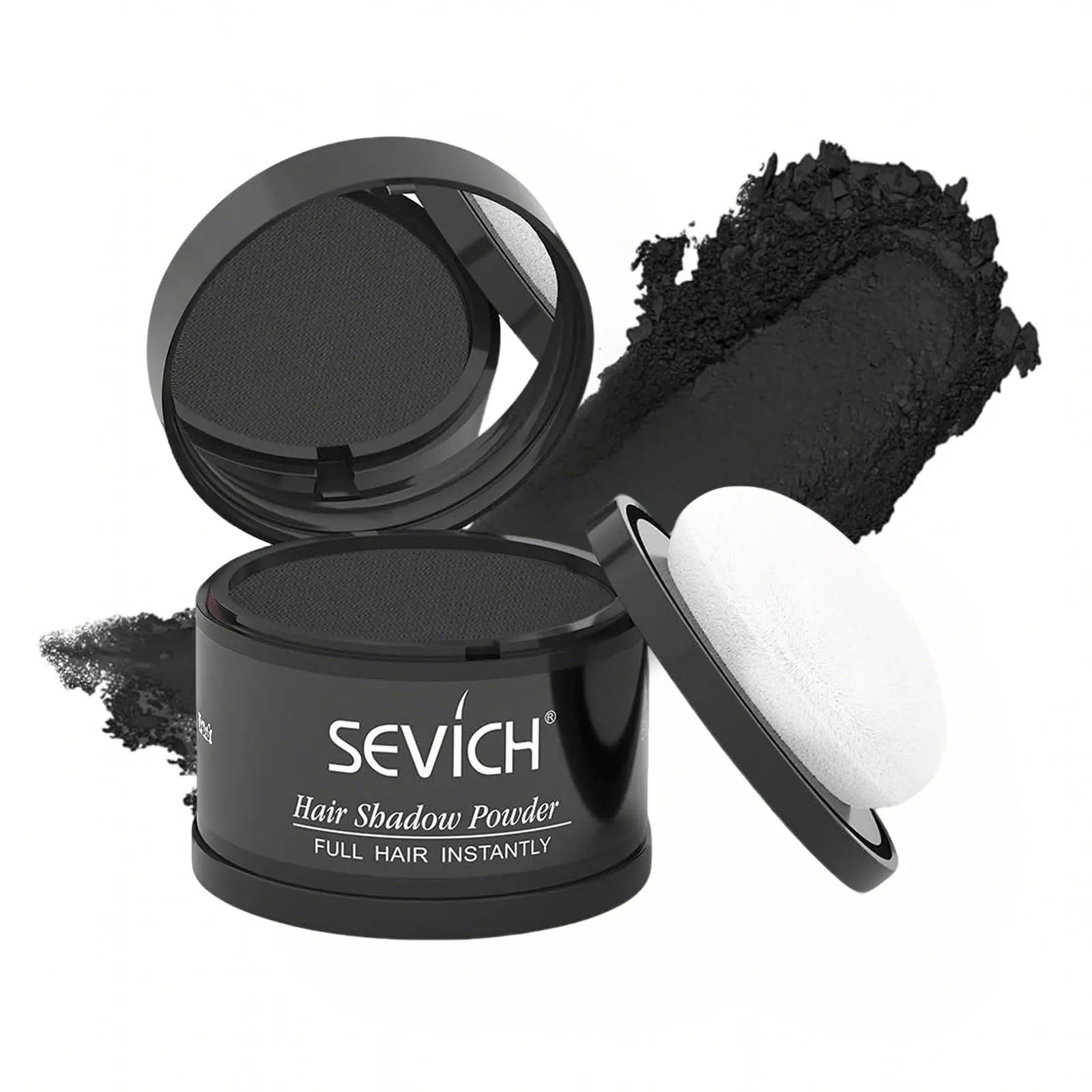 Sevich Hairline Powder-Hair Root Touch Up for Thinning Grey Hairline-Waterproof&Sweatproof Hair Texture Powder Hairline Eyebrows & Beard Line Hair Root Touch Up for Thinning Grey hickening & Concealing for Women & Men