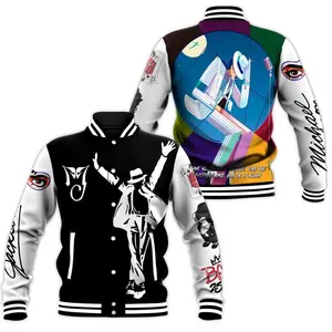 King of Pop Varsity Jacket Unisex, 80s Music Inspired Streetwear, Retro Graphic Bomber Coat, Trendy Fan Gift Idea