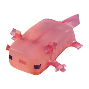 Pixel-Style Axolotl Squeeze Toy Soft TPR Crystal Clear Portable Stress Relief Toy for Kids Adults Birthday Festival Party Favors