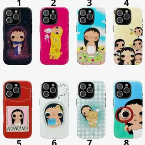 8 Styles Dreamy yuyyu INS Glittering Big Eyes Comic Girl Phone Case Compatible with iPhone X, 11, 12, 13, 14, 15, 16, 17 Series & Galaxy Series