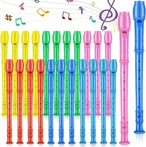8 Hole Soprano Recorders Descant Flute Bulk With Cleaning Rod  Style for  to School  Christmas Shoebox Supplies Musical Instruments Party Favor (12 Pack)