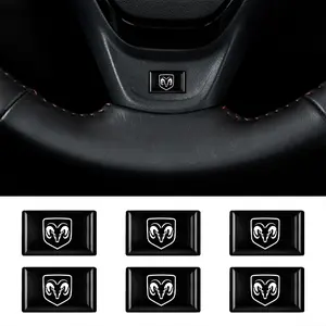 10PCS 20PCS 3D epoxy resin car steering wheel styling decorative sticker Car Interior Decor For Dodge Ram 1500 SRT SXT Challenger Durango Charger Grand Caravan Dart Journey Avenger Nitro