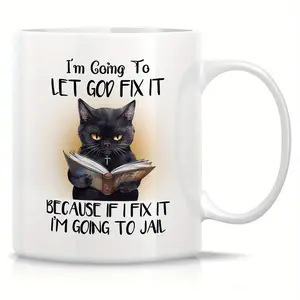 1pc, Funny cat Coffee Mug, stylish coffee mugs, Ceramic Coffee Cups, Especially suitable for home and office, Summer Winter Drinkware, Best gifts for cat lover, birthday gifts, holiday gifts