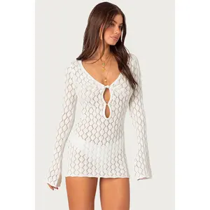 Brie Cut Out Crochet Mini Dress