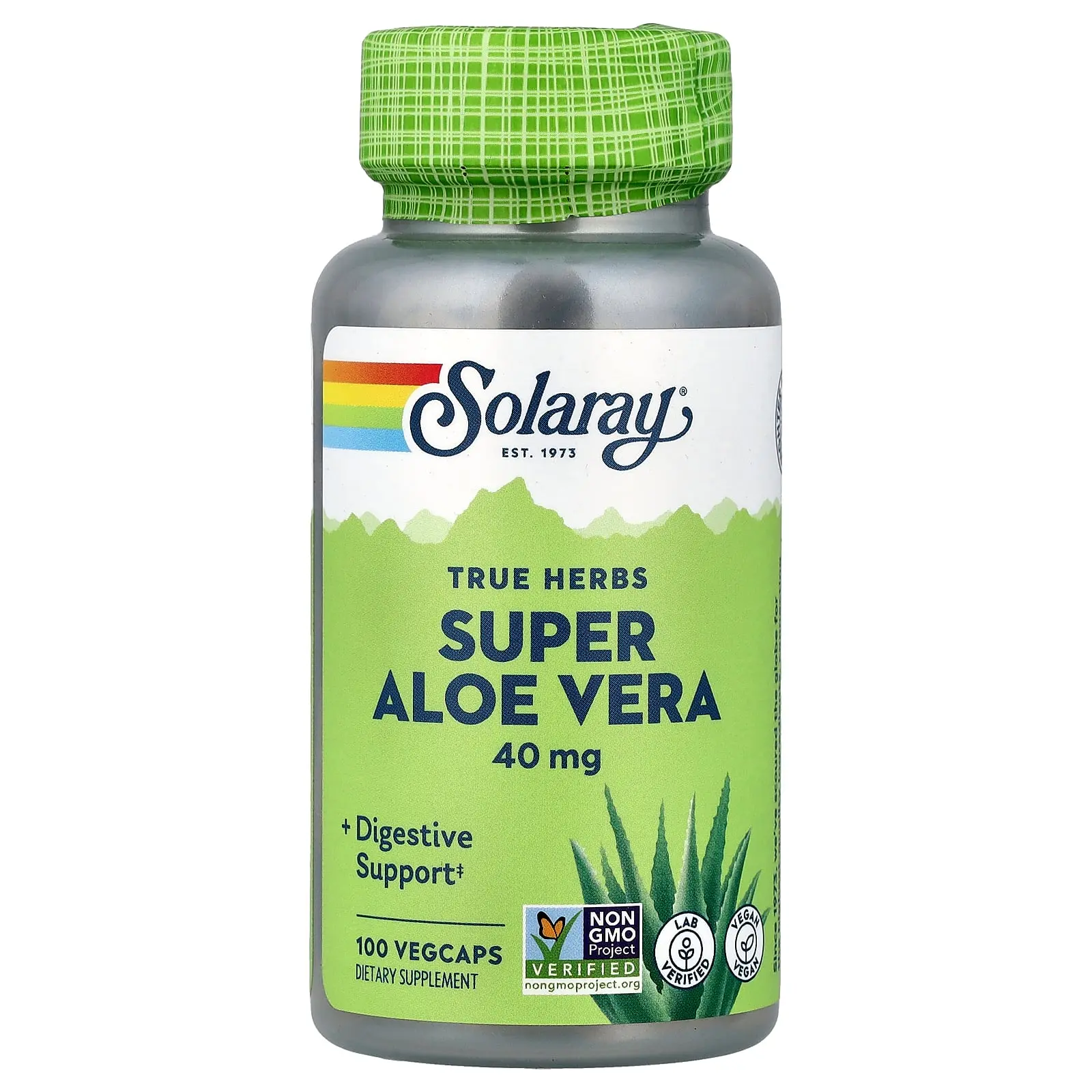 Solaray True Herbs, Super Aloe Vera, 100 VegCaps
