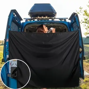 Camper Van Barn Door Privacy Curtains with Hooks - Blackout Thermal Insulating Durable Fabric for Privacy & Temperature Control, Sunshade Cover, Fit for Most Vans, RV Accessory, Easyinstall Curtain, Easyhang Grommets