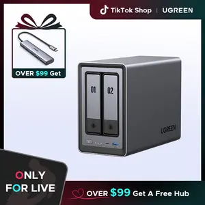 【LIVE ONLY】UGREEN NASync DXP2800 2-Bay Desktop NAS, Intel N100 Quad-core CPU, 8GB DDR5 RAM, 2.5GbE, 2 * M.2 NVMe Slots, 4K HDMI, Network Attached Storage （Drives Not Included） ,TiktokShopSpringGlowUp outdoorfun