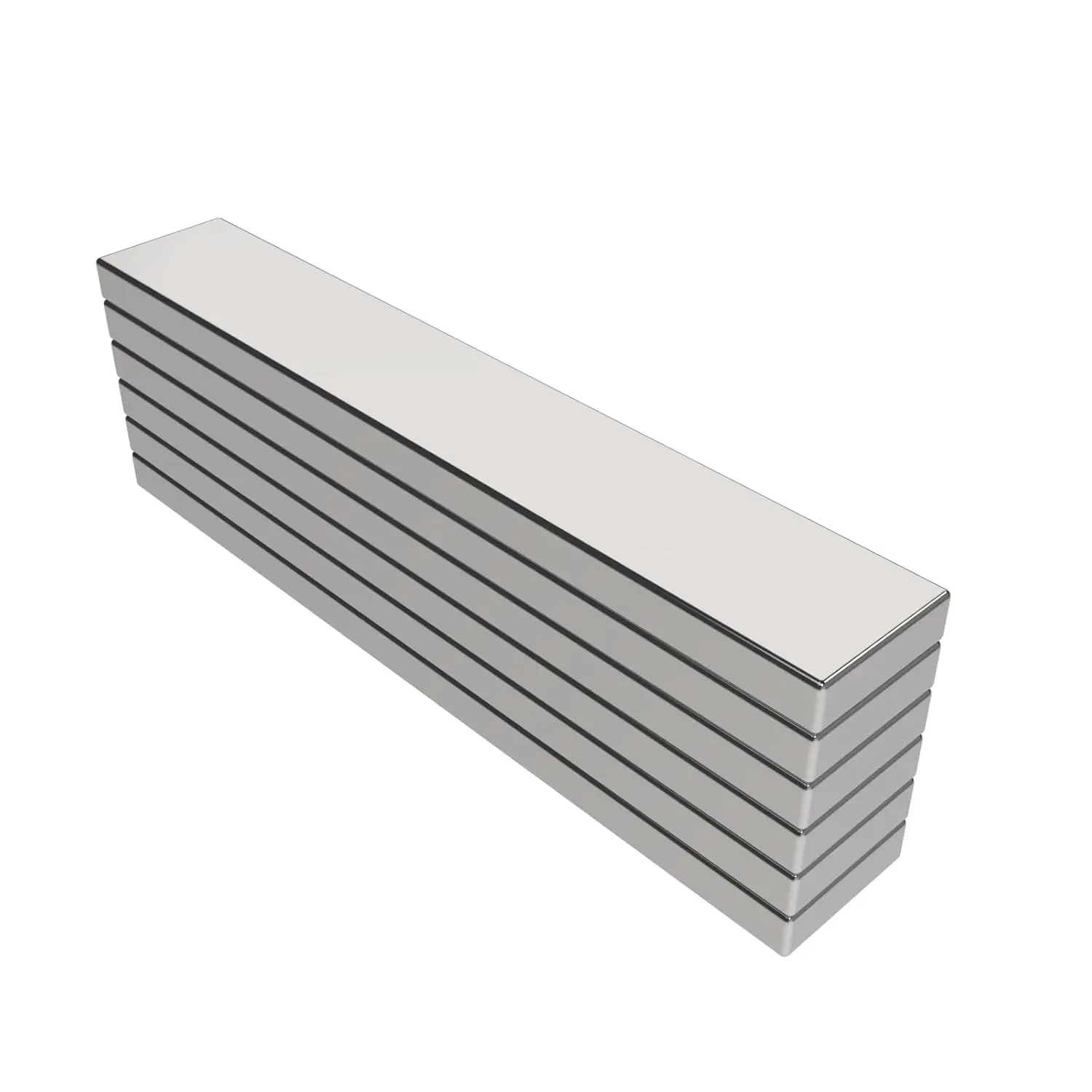 Strong Rare Earth Neodymium Magnets, Heavy Duty Bar Magnets with Double-Sided Adhesive, Powerful Pull Force, Perfect for Fridge, Garage, Kitchen, Science, Craft, Office, (60 * 10 * 3mm_6pcs)