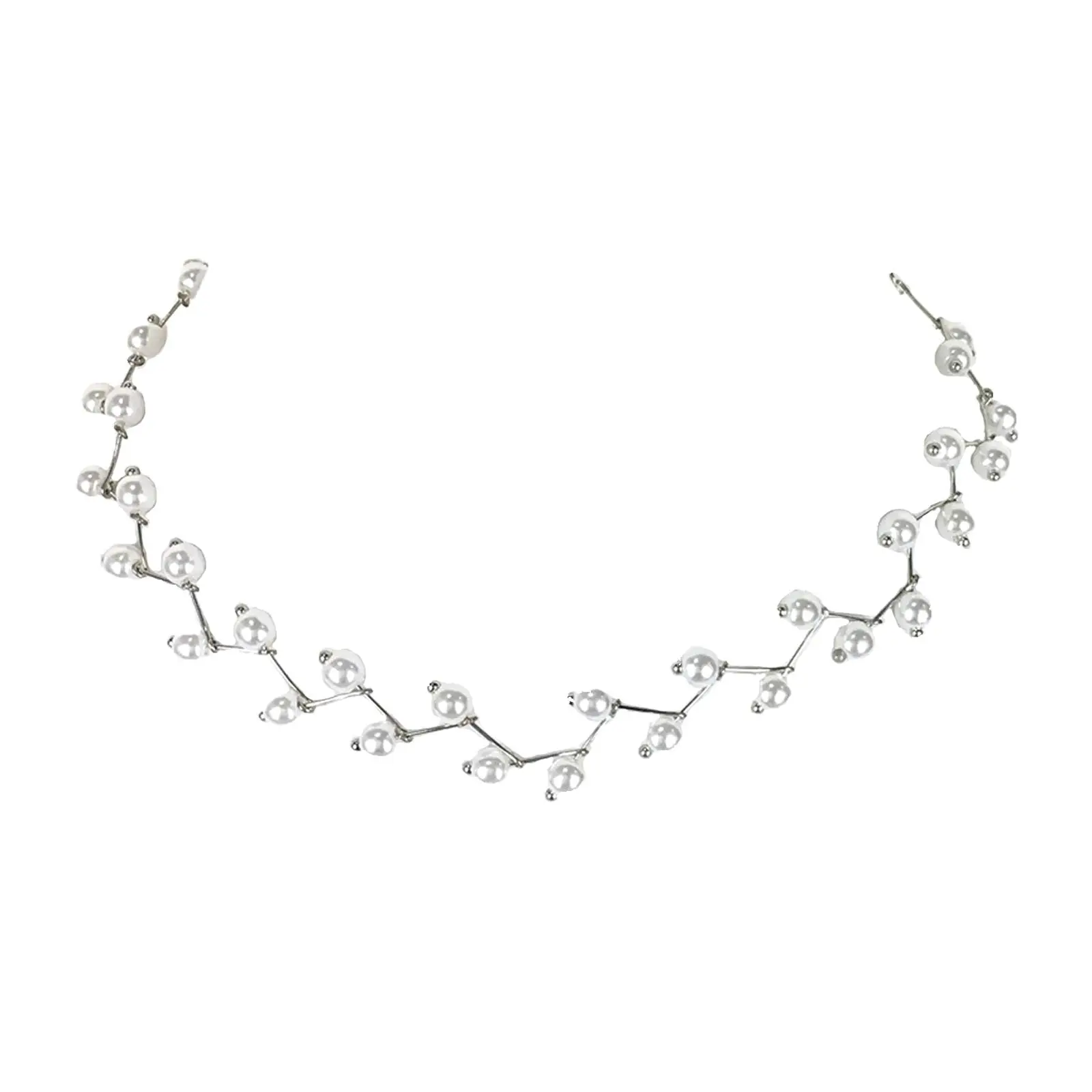 Kate Spade B Collection Geometric Zigzag Choker Necklace - Ivory Finish, Artificial Pearl Accents, Beads, Synthetic Colored Gemstones, Ideal for Evening Wear, No Warning Applicable