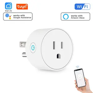 Tuya Wifi Smart Plug USA Socket Wireless Switch Smart Home App Scene Linkage Support Alexa Google Home Voice Assitant Control wyze lamp