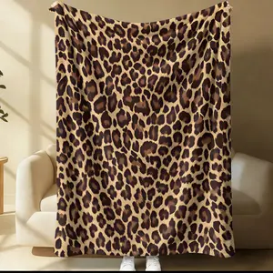 Leopard print pattern blanket, suitable for all seasons, suitable for beds, sofas, cars, room decorations, and gifts, suitable for children and adults
