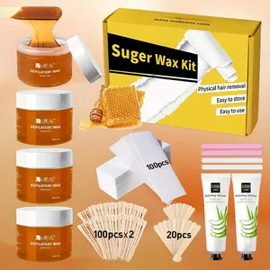 VIILIFE New Product: Canned Sugar Wax Hair Removal Kit - Gentle Facial Hair Removal Set, gift box packaging, microwaveable, ready-to-use wax, strong adhesion,  new formula,  suitable for all skin types and all body parts. ingrown hair bump remover wax