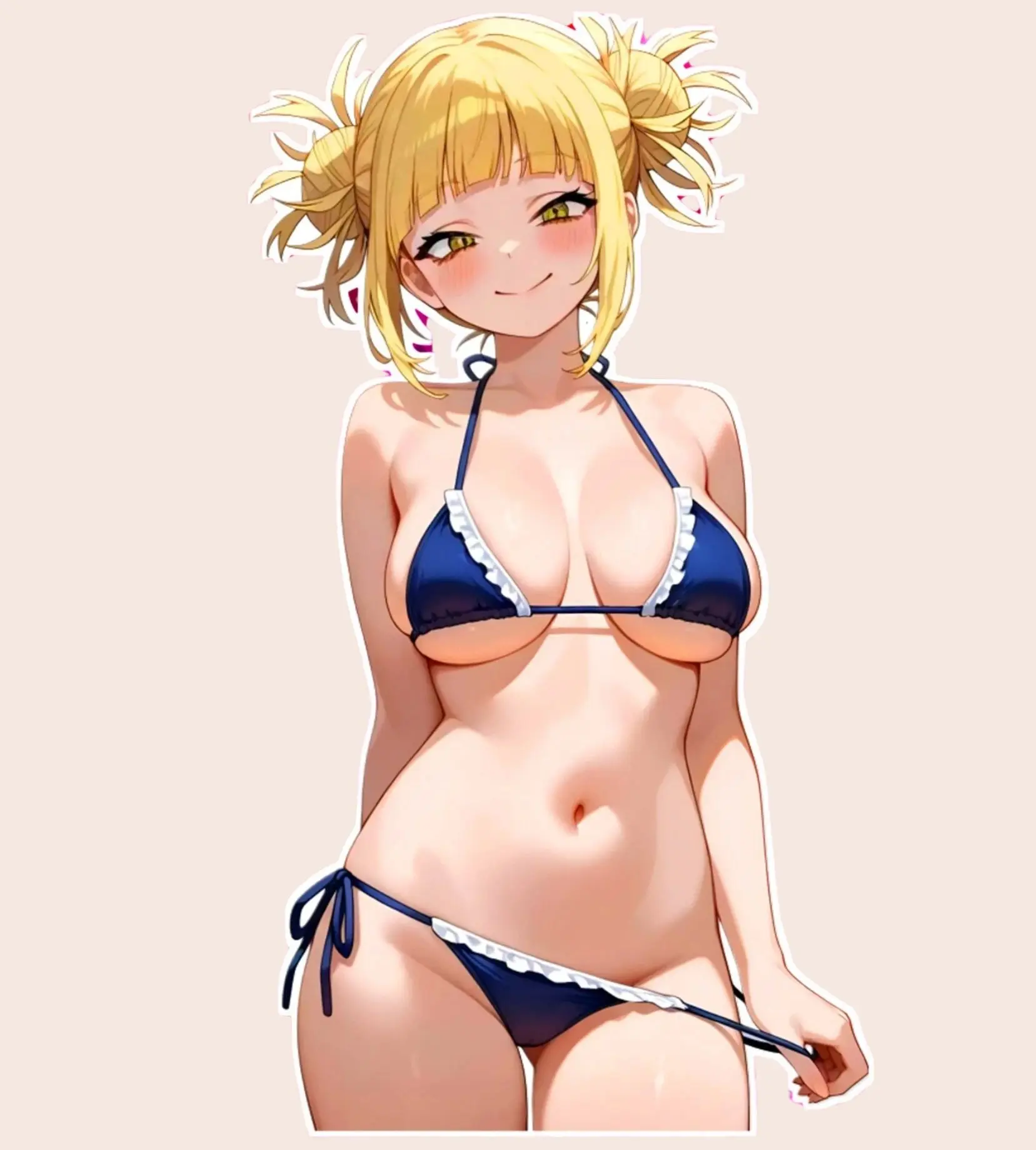 Anime Waifu My Hero Academia Himiko Toga Car Sticker – Kiss-Cut Vinyl Decal for Laptop & Hydro Flask, Full Body Sticker