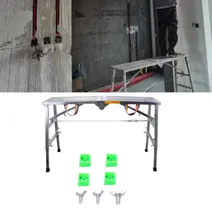 Work  Portable Steel with Bolts Sturdy Heavy Duty Folding Scaffolding  for Office Household Home Workshop Garage