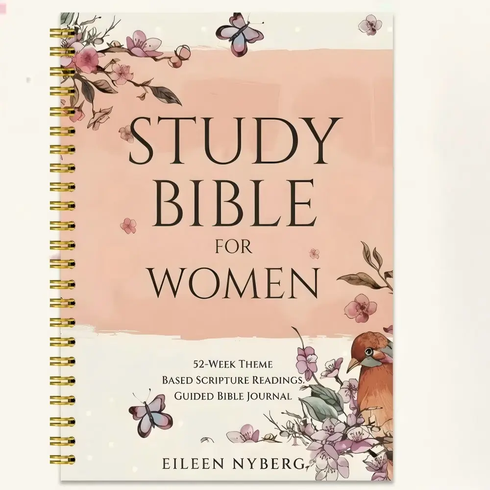 New Bestselling A4 Women's Study Bible Notebook, 220 Pages Spiral Bound, Writing Pad, Coloring Book, Drawing Journal