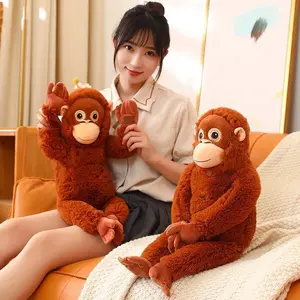 66cm Simulation Monkey Orangutan Doll Super Soft Stuffed Bag Animals Plush Toys Anime Cartoon Decor Boys Girls Birthday Gifts