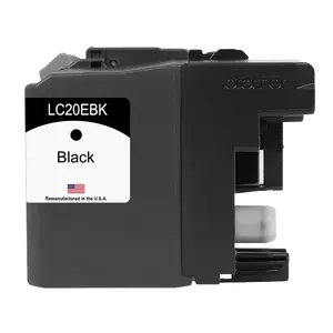 U.S. Remanufactured for Brother LC20EBK Black Ink Cartridge