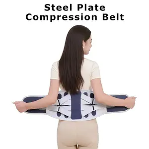 1PC Breathable Waist Trainer Belt Steel Plate Support Compression Abdominal Binder Tummy Control Lumbar Support for Office Home Daily Use