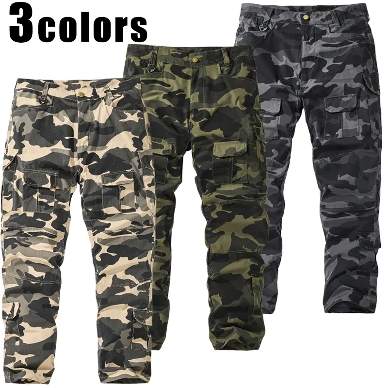 Men’s multifunctional tactical pants with multiple pockets; multifunctional camouflage work pants; suitable for everyday wear; casual style; comfortable all year round; outdoor pants; durable fabric pants; men’s tactical pants; men’s apparel