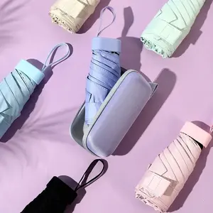 Mini Umbrella Capsule Umbrella Sunny and Rainy Dualuse Rainproof Sun Protection Outdoor Traveling Portable Parasol Umbrella other