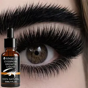 Eyelash & Eyebrow Serum 30ML, Eyelash Growth Serum, Natural Ingredients, Dropper Design, Easy Dispensing, Rich in Castor Oil, Ginseng Essence, Nourishes Lashes and Brows