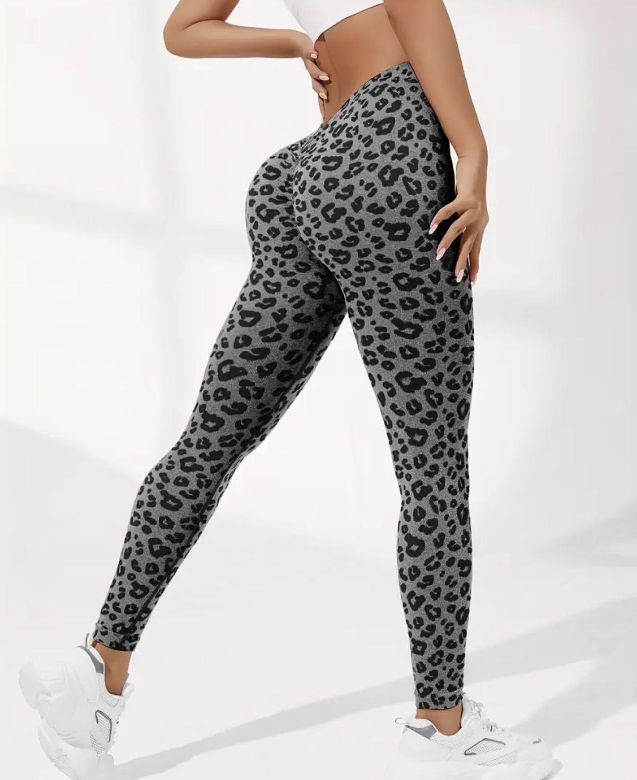 Women's Leopard Print High Waisted Yoga Pants for Butt Lifting and Tummy Control Womenwear