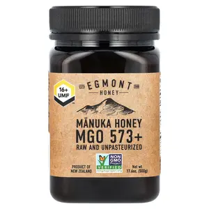 Egmont Honey Manuka Honey, Raw And Unpasteurized, UMF 16+, MGO 573+, 17.6 oz (500 g)