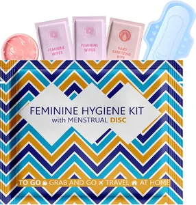 Menstrual Disc Kit with Pad – Single Pack (Zig Zag) Plastic Lightweight Teens Comfort