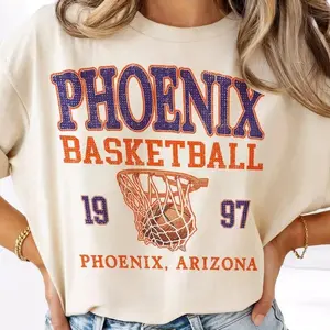 Phoenix Game Day Shirt, Vintage Basketball Graphic Tee, Fan Outfit, Sporty Aesthetic T-Shirt, Gift for Basketball Fans.