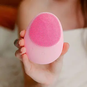 Pore Cleanser Soft Silicone Facial Cleansing Brush Face Exfoliator Scrub Brush Smart Facial Cleansing Device with Silicone Brush