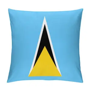 Saint Lucia Flag Throw Pillow