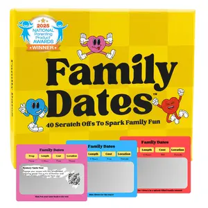 Family Dates Scratch Off Date Cards - 40 Fun Activities for Families with Kids, Tweens, Teens & Adults, Gift Birthdays, Holidays