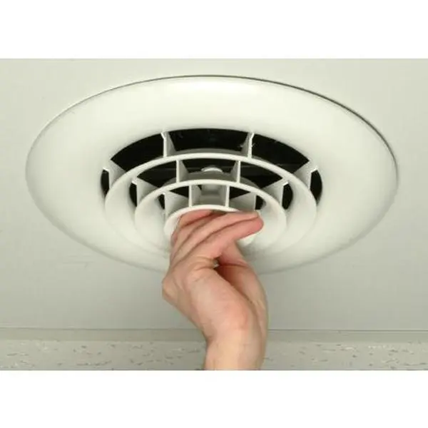 212 MAIN Havaco Quick Connect HT-GB-R1 White Round Ceiling Diffuser with 8 in. Boot