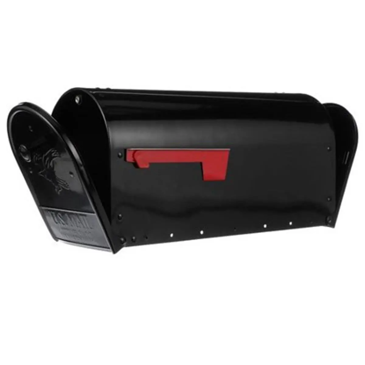 Solar Group Galvanized Weather-Resistant Steel Double Door Metal Mailbox - Outback Black, 11 lbs, Dual Access, Larger Capacity, Convenient Way to Check Mail in High Traffic Residential Areas