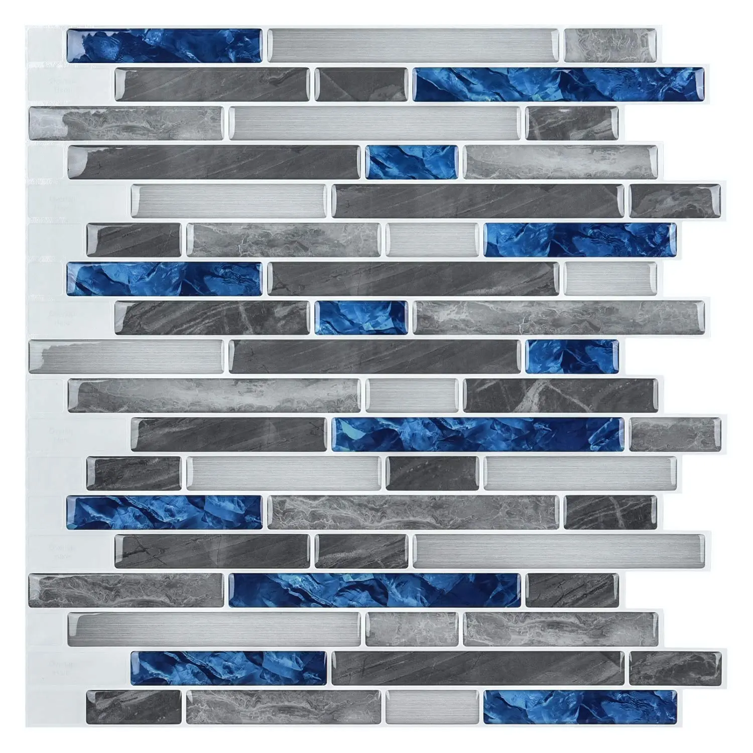 Art3d 10-Pack Peel-and-Stick Modern Marble Decorative Tile Stickers, Self-Adhesive Repositionable Waterproof Home Decor Supplies for Kitchen Stick on Backsplash, Bathroom Wall Installation, Tiles Sticker