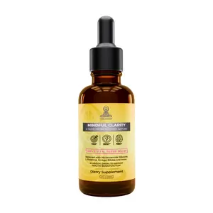 SoulFusion Mindful Clarity Sublingual Drops with Lion's Mane & NR Rhodiola Ginkgo L-Theanine for Peak Focus Natural Herbal Healthcare Fitness Bathroom