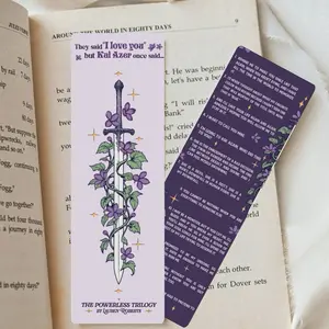 Powerless Kai Quotes Inspired Cardstock Bookmark Dual Sided 2x6 Cardstock with Elegant Design for Personal Use or Gifts