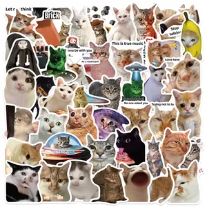 50 Cartoon Cat Terrier Stickers in A Graffiti Series, Suitable for Scrapbooks, Diaries, Laptops, Water Bottles, Cars, and Other Items. A Gift with A Positive Message and Based on Faith.
